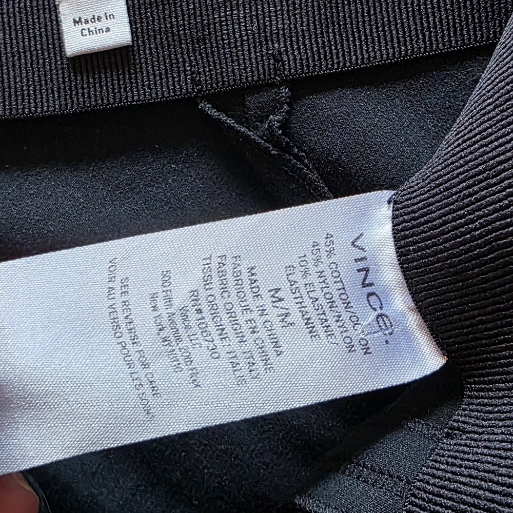Vince Stitch Front Seam Ponte  Black Dress Pants Size Medium - Picture 11 of 14
